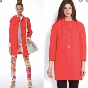 Kate Spade Dorothy coat bow geranium 2 NWT